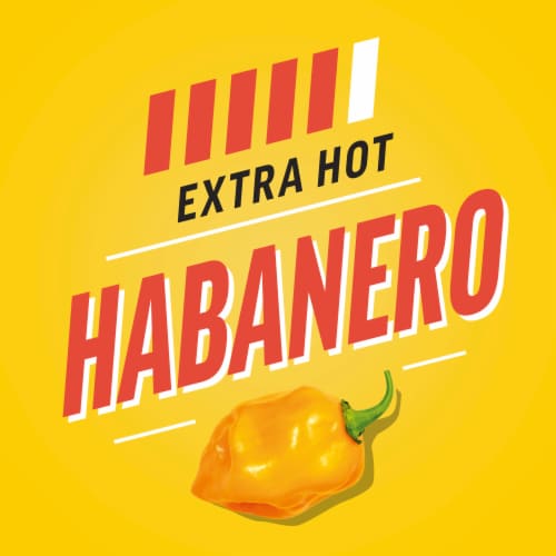 Heinz Extra Hot Habanero Spicy Tomato Ketchup Perspective: left