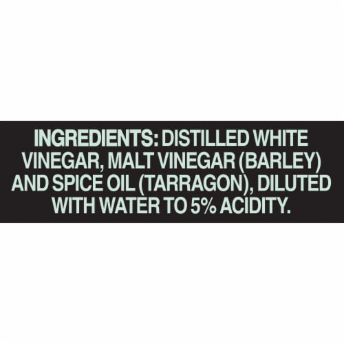 Heinz Gourmet Naturally Flavored Tarragon Vinegar, Bottle Perspective: left