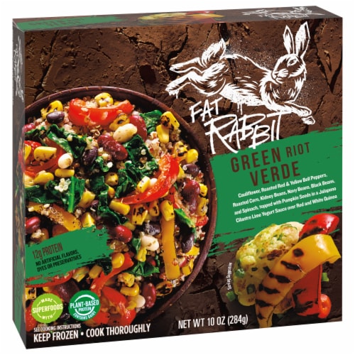 Fat Rabbit Green Riot Verde Frozen Meal Perspective: left