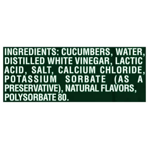 Heinz Genuine Whole Original Sour Dill Pickles, Jar Perspective: left