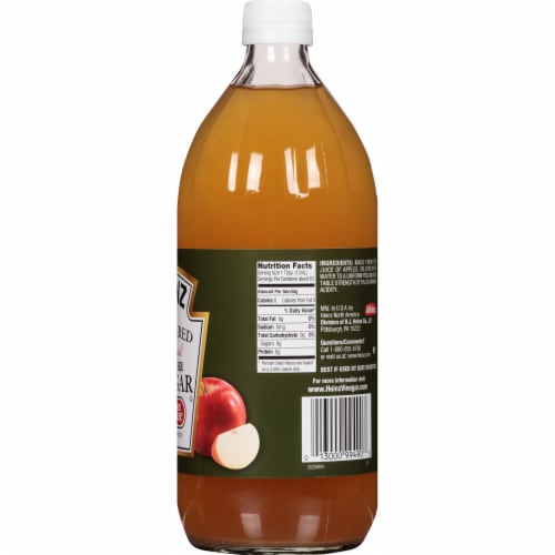Heinz All Natural Unfiltered Apple Cider Vinegar with the Mother Perspective: left