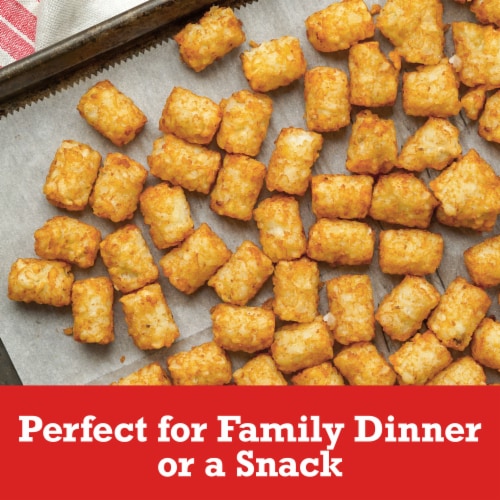 Ore-Ida Mini Tater Tots Seasoned Shredded Frozen Potatoes Perspective: left