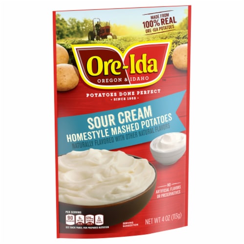 Ore-Ida Sour Cream Homestyle Mashed Potatoes Side Dish Perspective: left
