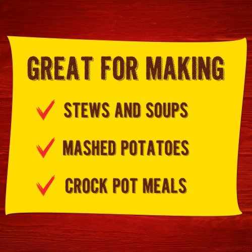 Ore-Ida Home Style Steam 'N' Mash Recipe Ready Pre-Cut Russet Potatoes Frozen Side Dish Perspective: left