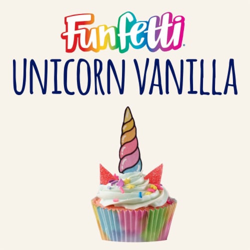 Pillsbury Funfetti Unicorn Vanilla Frosting Perspective: left