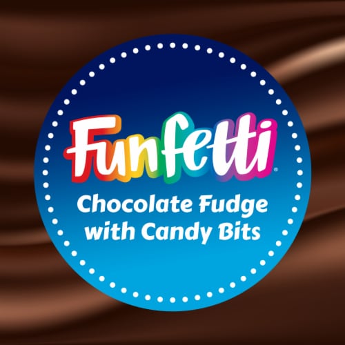Pillsbury Funfetti Chocolate Fudge Brownie Mix with Candy Coated Chips Perspective: left