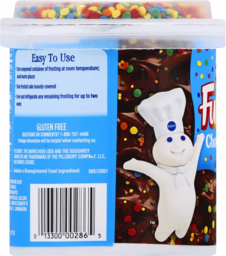 Pillsbury Funfetti® Confetti Chocolate Fudge Frosting Perspective: left