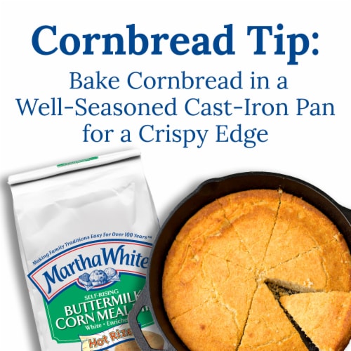 Martha White Self Rising Buttermilk Corn Meal Mix with Hot Rize Perspective: left