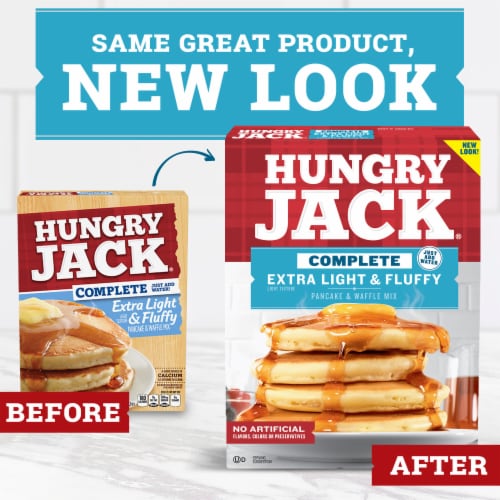 Hungry Jack Complete Extra Light and Fluffy Pancake Mix and Waffle Mix Perspective: left