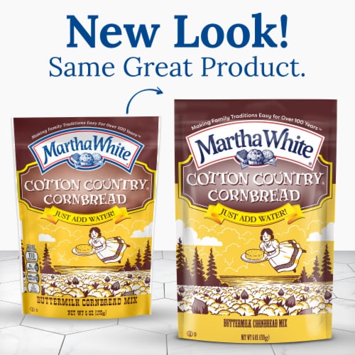 Martha White Cotton Country Buttermilk Cornbread Mix Perspective: left