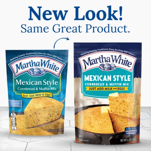 Martha White Mexican Style Cornbread Mix Perspective: left