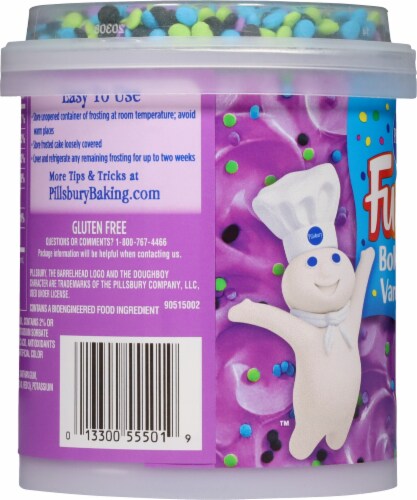 Pillsbury Funfetti Bold Purple Vanilla Frosting Perspective: left