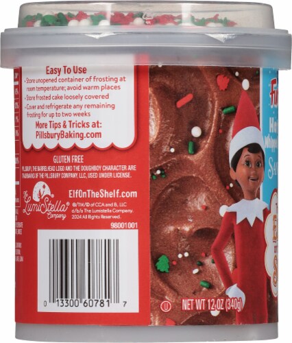 Pillsbury Funfetti® The Elf® on the Shelf Hot Cocoa Whipped Frosting With Sprinkles Perspective: left