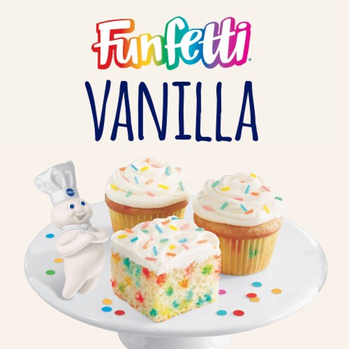 Pillsbury Funfetti Vanilla Frosting Perspective: left