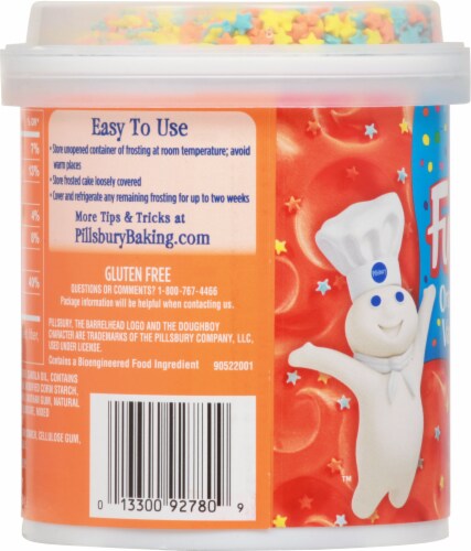 Pillsbury Funfetti Orange All Star Vanilla Frosting Perspective: left