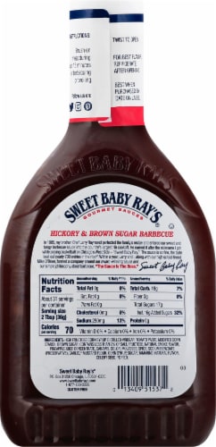 Sweet Baby Ray's Hickory & Brown Sugar Barbecue Sauce Perspective: left