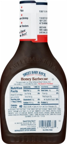 Sweet Baby Ray's Honey Barbecue Wing Sauce Perspective: left