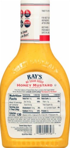 Ray's No Sugar Added Honey Mustard Flavored Dipping Sauce Perspective: left