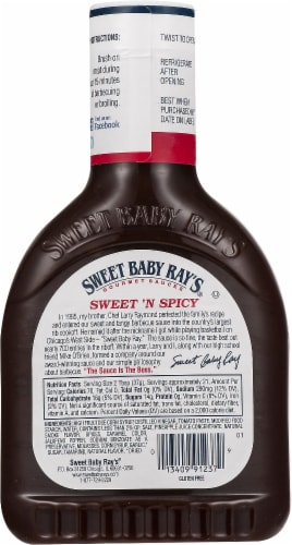 Sweet Baby Ray's Sweet 'n Spicy Barbecue Sauce Perspective: left