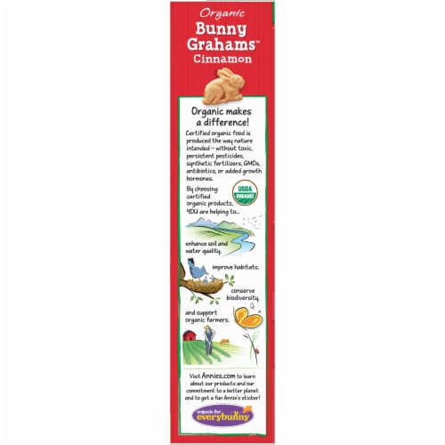 Annie's Organic Cinnamon Baked Bunny Grahams Perspective: left