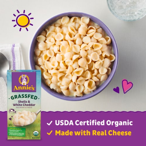 Annie's™ Organic Grassfed Shells and White Cheddar Mac N Cheese Dinner Perspective: left