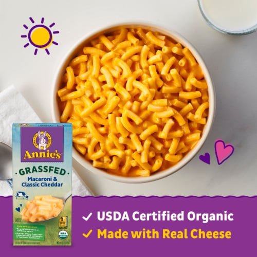 Annie's™ Organic Grassfed Classic Mild Cheddar Mac N Cheese Dinner Perspective: left