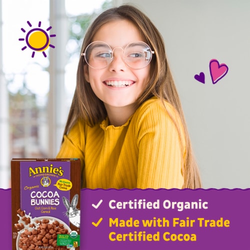 Annie's Organic Cocoa Bunnies Cereal Perspective: left