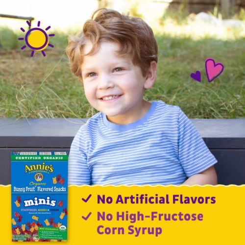 Annie's™ Organic Gluten Free Mini Bunny Fruit™ Flavored Snacks Perspective: left