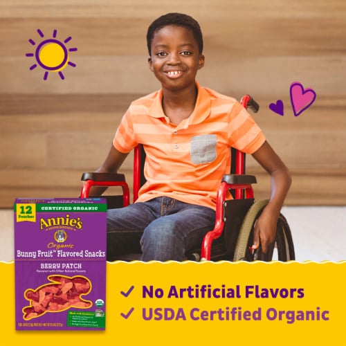Annie's™ Organic Berry Patch Bunny Gluten Free Fruit Snacks Perspective: left