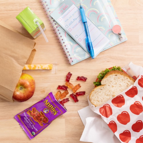 Annie's Organic Berry Patch Gluten Free Bunny Fruit Snacks Perspective: left