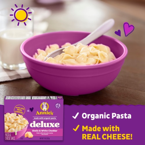 Annie's White Cheddar & Organic Pasta Deluxe Mac N Cheese Perspective: left