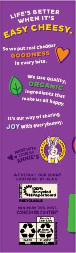 Annie's™ Organic Pizza Cheddar Bunnies Baked Snack Crackers Perspective: left