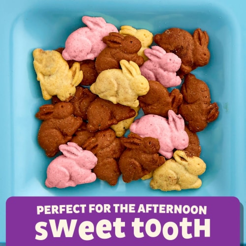 Annie's™ Organic Bunny Neopolitan Strawberry Vanilla and Chocolate Graham Crackers Perspective: left
