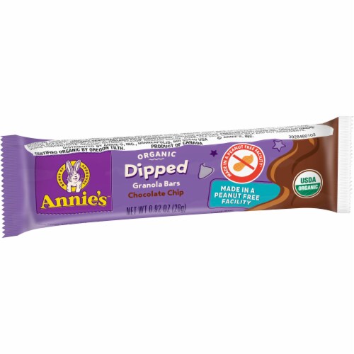 Annie's™ Organic Dipped Chocolate Chip Granola Bar Perspective: left