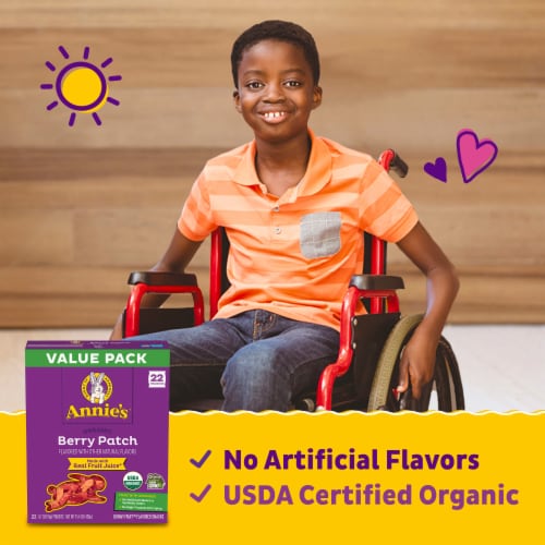 Annie's Organic Berry Patch Bunny Fruit Flavored Snacks Perspective: left
