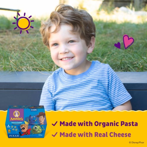 Annie's Disney Pixar Pasta and Cheddar Macaroni and Cheese Perspective: left