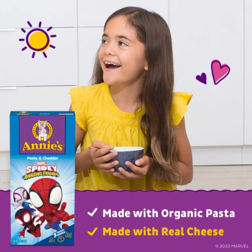 Annie's™ Marvel Spidey and His Amazing Friends Pasta & Cheddar Mac N Cheese Perspective: left
