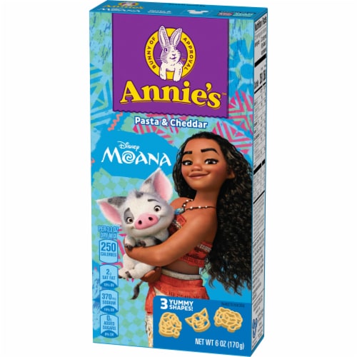 Annie's Disney Moana Pasta and Cheddar Macaroni and Cheese Perspective: left