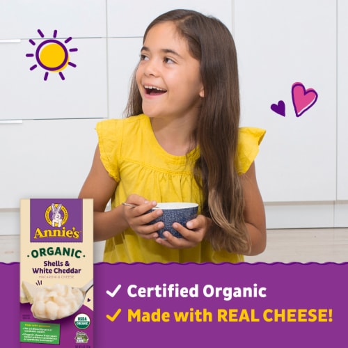 Annie's™ Organic Macaroni and White Cheddar Cheese Shells Mac N Cheese Perspective: left