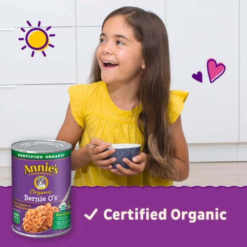 Annie's™ Organic Bernie O's Tomato & Cheese Sauce Canned Pasta Perspective: left