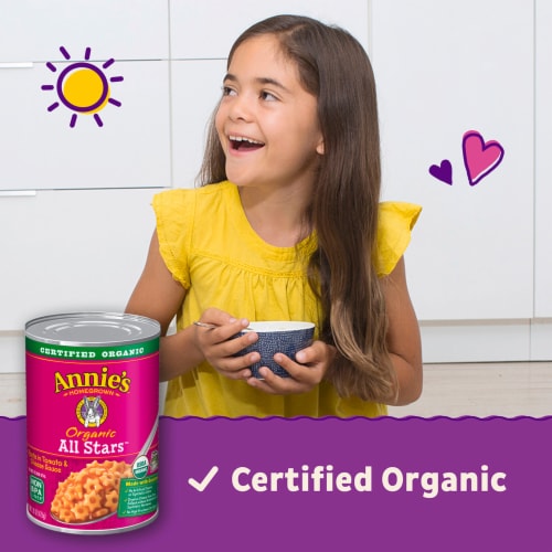 Annie's™ Organic All Stars Tomato & Cheese Sauce Canned Pasta Perspective: left