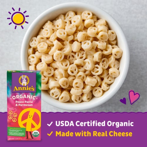 Annie's™ Organic Peace Pasta & Parmesan Mac N Cheese Dinner Perspective: left