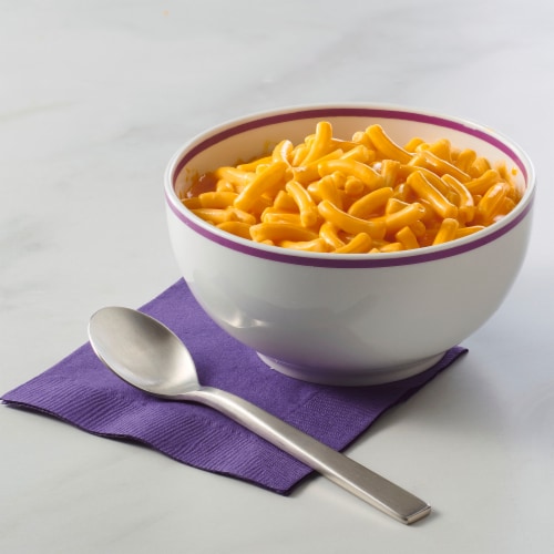 Annie’s Organic Real Aged Cheddar Microwave Mac N Cheese Macaroni and Cheese Dinner Packets Perspective: left