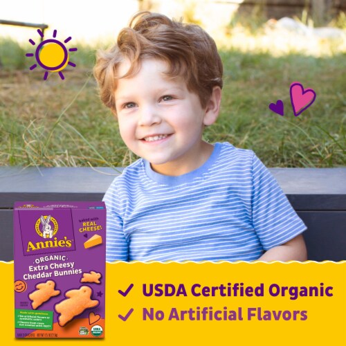 Annie's™ Organic Extra Cheesy Cheddar Bunnies Snack Crackers Perspective: left