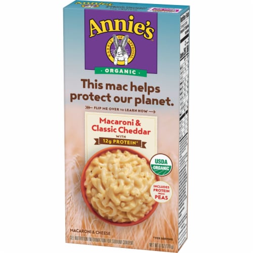 Annie’s Organic Macaroni Classic Cheddar Mac N Cheese Perspective: left