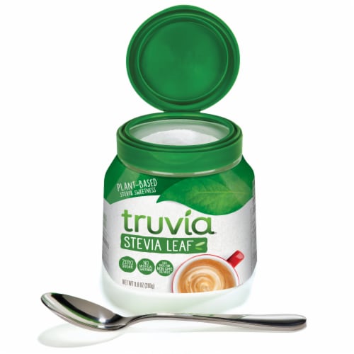 Truvia Original Calorie-Free Sweetener from the Stevia Leaf Spoonable Jar Perspective: left
