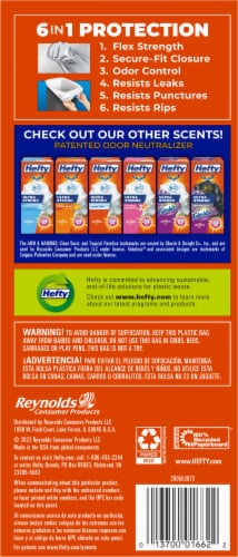 Hefty® Ultra Strong™ Citrus Twist 13 Gallon Tall Kitchen Drawstring Trash Bags Perspective: left