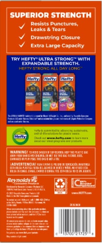 Hefty Strong Trash Bags, Trash Can Liner, Drawstring, Extra Large, 33 Gallon, Strong, Mega Pack - 48 bags