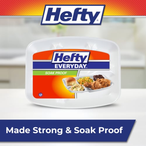 Hefty® Everyday™ Soak Proof Foam Compartment Trays Perspective: left