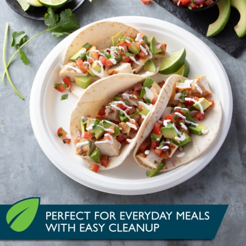 Hefty EcoSave™ 100% Compostable Paper Plates Perspective: left